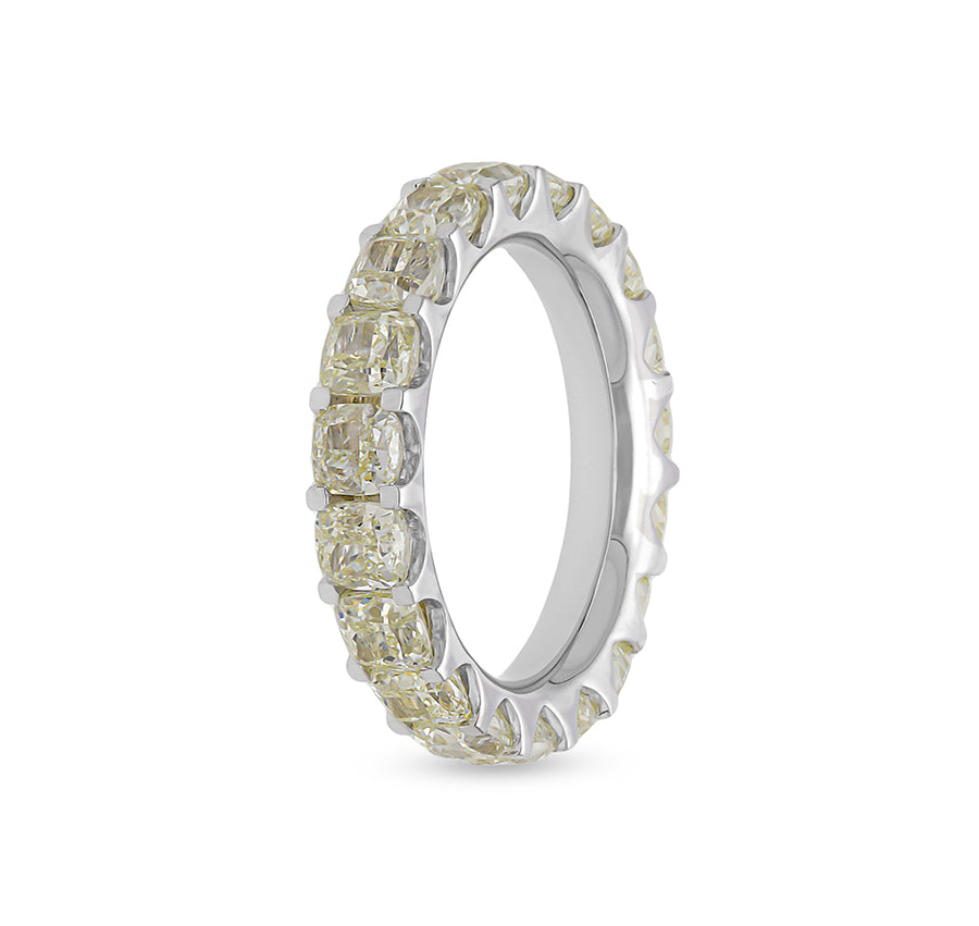 Женский браслет из белого золота с бриллиантом в форме подушки и зубцом