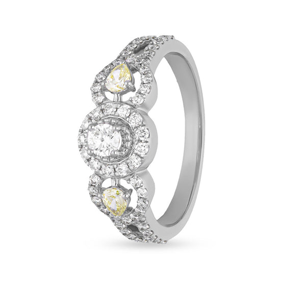 Royal White Diamond White Gold Ring