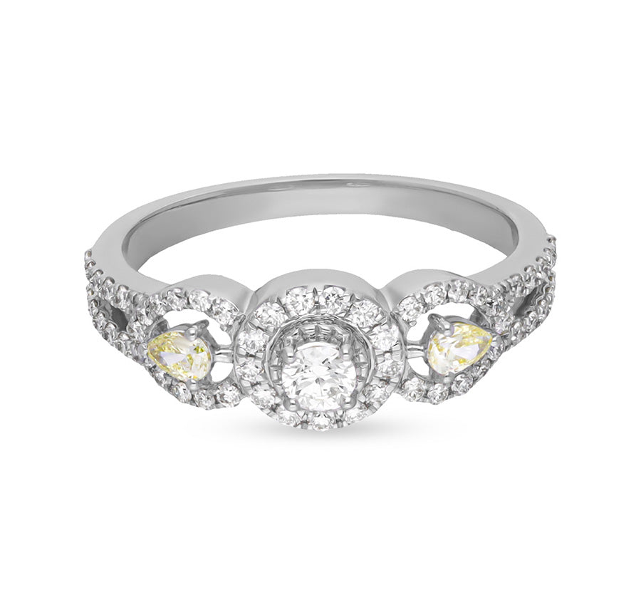 Royal White Diamond White Gold Ring