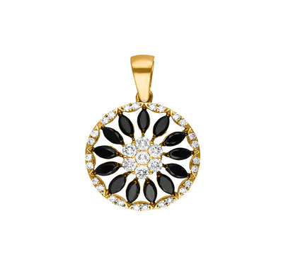 Black Marquise Diamond Pendant Necklace