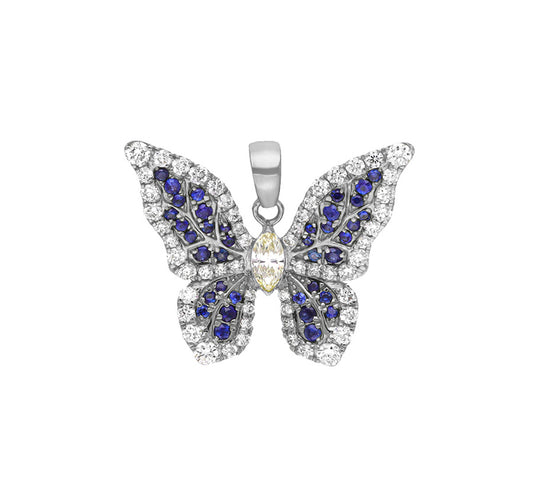 Butterfly Shape Diamond Pendant