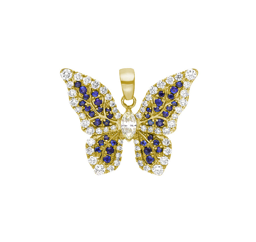 Butterfly Shape Diamond Pendant