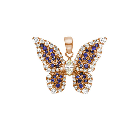 Butterfly Shape Diamond Pendant