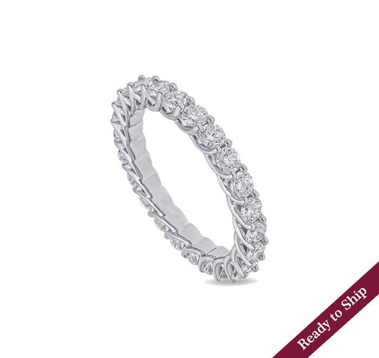 Натуральный бриллиант круглой формы с зубцом, обручальное кольцо вечности 
