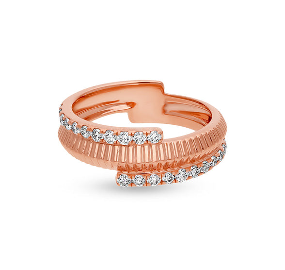 Round Cut Diamond Rose Gold Casual Ring