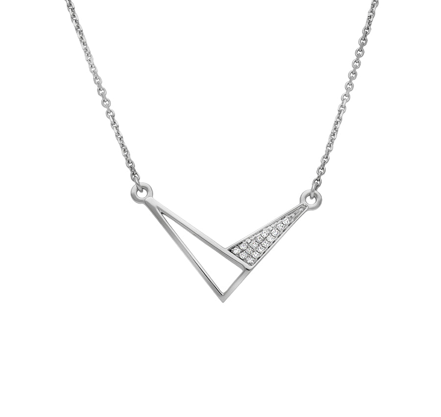 Dazzling Elegant White Gold Natural Diamond Necklace